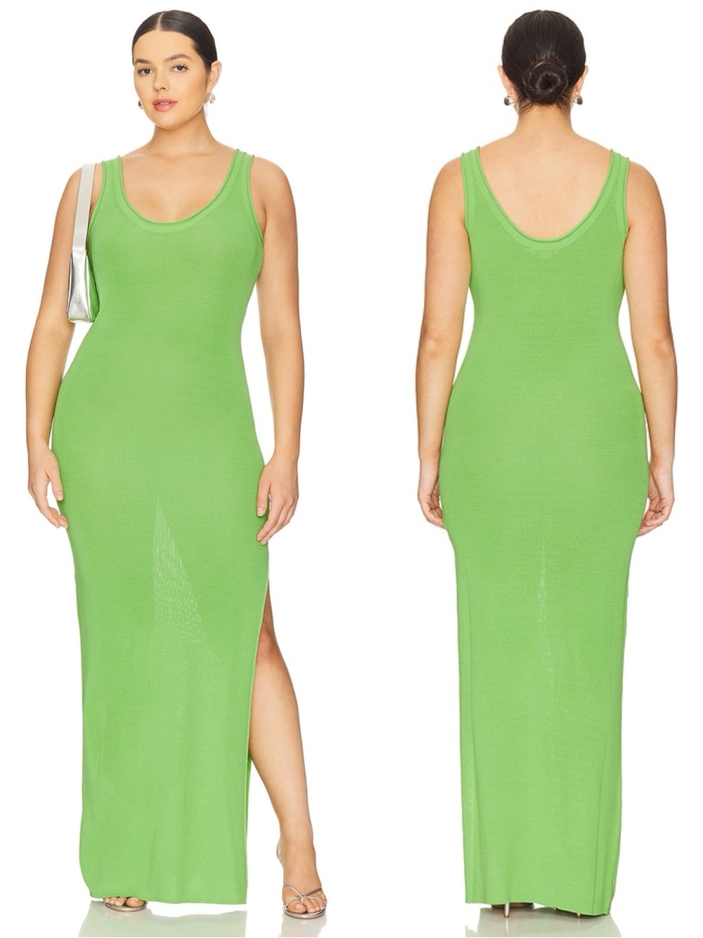 Good American Stretch Rib Knit Maxi Dress Size Large NWT